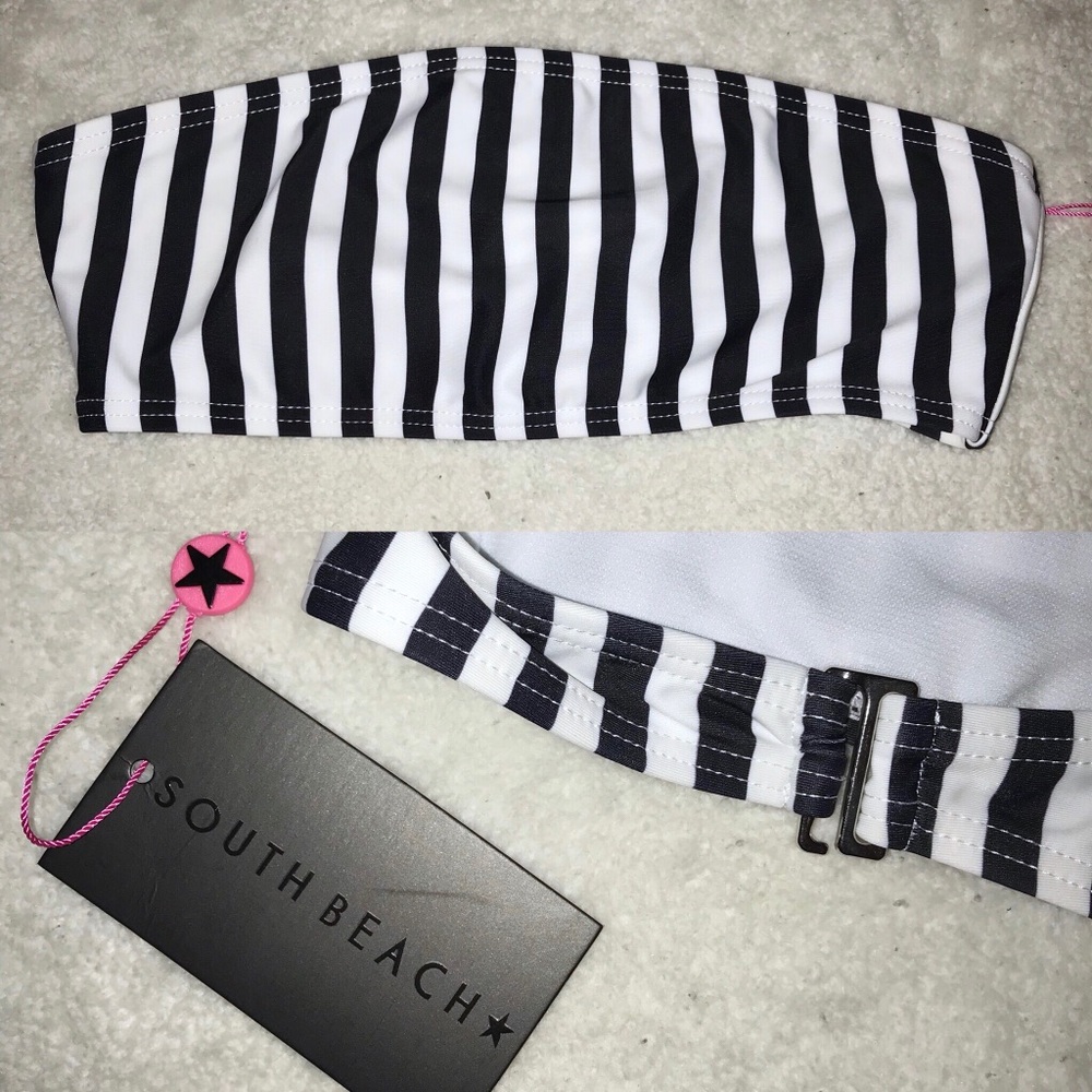 ASOS Striped Swim Bandeau Top